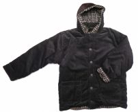 Camperon Gaban Corderoy Interior Viyela y Wata Capucha 