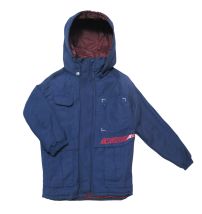 Campera de Gabardina con Wata Capucha Desmontable Bordado "Snowboard"