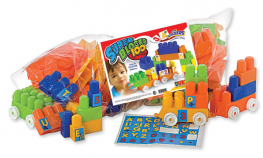  BOLSO con  BLOCKS DIDACTICOS 100 PIEZAS - Bloques Ladrillitos