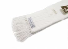 Bufanda Tejida con Borlas con Diseño Labrado