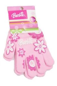 Guante Personaje Tejido Estampado de Barbie