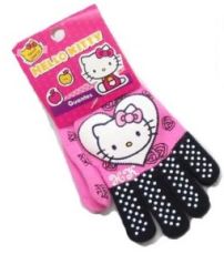 Guante Pernosaje Tejido Estampado de Hello Kitty con Corazon y Antideslizante