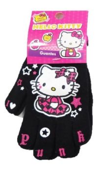 Guante Personaje Tejido Estampado Hello Kitty  I Love Punk