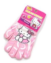 Guante Personaje Tejido Estampado Hello Kitty con Mariposa y Figuras