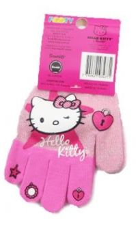 Guante Personaje Tejido Estampado Hello Kitty  con Estrella y Glitter