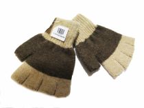 Guante Sin Dedo Tejido con Franjas