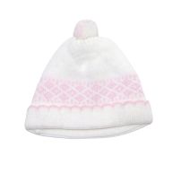 Gorro Tejido con Borla Bordado Rombos