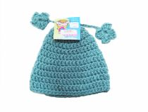 Gorro Tejido Con Flores Colgando