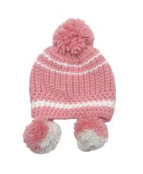 Gorro Tejido con Pompon Simil Piel