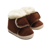 Botita de Gamuza con Cordero y Velcro