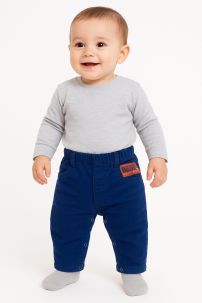 Pantalon de Corderoy con Cintura elastizada y Broches  Pañalero