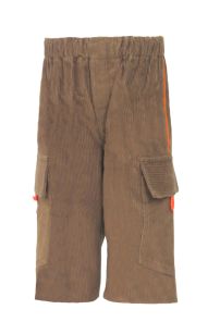 Pantalon de Corderoy con Elastico y Cordon Bolsillo Cargo