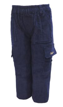 Pantalon de Corderoy con Elastico y Bolsillo Cargo