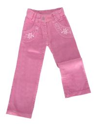 Pantalon de Corderoy Bordado con Flores y Lentejuelas