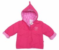 Campera Microfibra y Wata Con Capucha Corazon Bordado