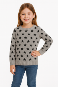 Pullover Sweater Tejido con Estrellas