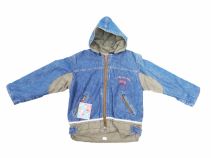 Campera de Jean con Capucha Estampado 