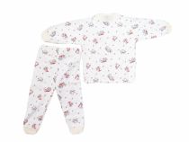 Pijama Invierno Remera Manga Larga y Pantalon Estampado Rombos y Osos