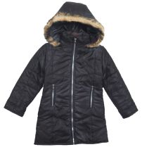 Tapado Microfibra con Capucha Desmontable con Piel