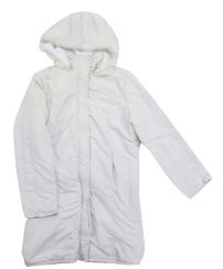 Tapado de Gabardina Forrado en Polar con Capucha Desmontable Peluda