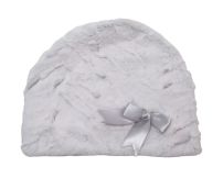 Gorro de Piel con Moño de Cinta