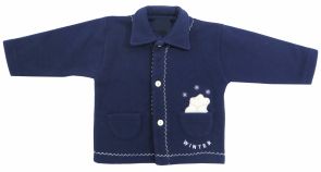 Campera de Polar con Botones y Oso Bordado