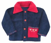 Campera de Polar con Broches y Bordes Escoces