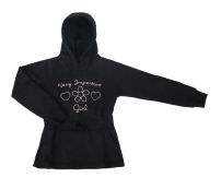 Buzo con Capucha Bordado de Flor