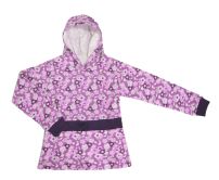 Buzo Frizado  Estampado Floreado con detalle en cintura con Capucha