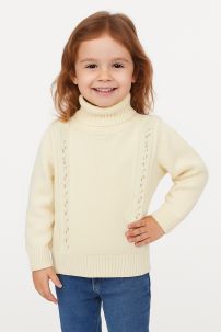 Pullover Sweater Cuello Polera con Bordados Rococo