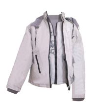 Campera con Capucha Desmontable Espalda Estampada y Chaleco de Polar