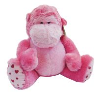 Peluche Mono con Corazones Estampados