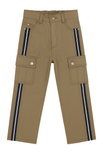 Pantalon Gabardina Cargo con Rayas al Costado