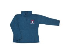 Buzo Varon Con Cierre Polar Gris/Azul