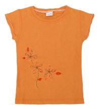 Remera Manga Corta con Flores Bordadas