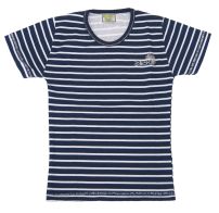 Remera Manga Corta Rayada