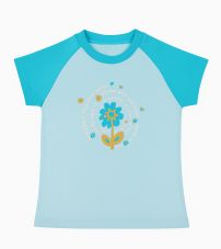 Remera Manga Corta Estampado Flores y Letras