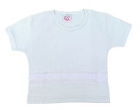 Remera Manga Corta Lisa con Encaje