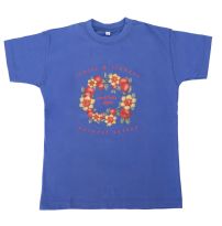 Remera Manga Corta Estampado Flores y Frutas