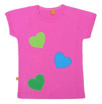 Remera Manga Corta Corazon Bordado