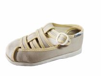 Zapatilla Sandalia de Lona con Hebilla 