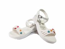 Sandalias con Tiras y Apliques de Flores