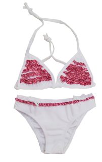 Malla de 2 Piezas con Volados Estampados Cuadrille