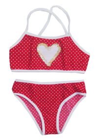 Malla 2 Piezas Estampado Lunares y Lentejuelas Bordadas