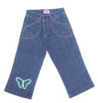 Pescadora de Jean con Mariposa Bordada en Lentejuelas