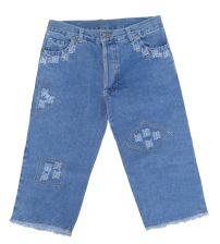 Pescadora de Jean con Glitter y Remaches