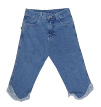 Pescadora de Jean con Ruedo Deshilachado