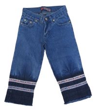 Pescadora de Jean con Aplique de Corazones 