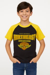 Remera Manga Corta Estampado con Terciopelo Northeast