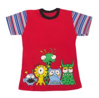 Remera Manga Corta Estampado Monstruitos